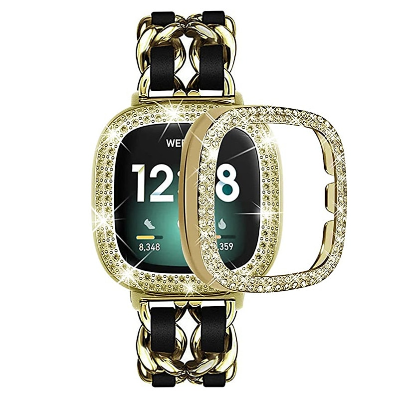 Chytré hodinky Kompatibilní s Fitbit Versa 4, Sense 2, Versa 3, Sense Fitbit Versa 2 Versa Lite Nerez Chytré hodinky Popruh s Casem Kovová spona Nárazuvzdorné Sportovní značka Výměna, nahrazení 2025 - $26.99 –P6