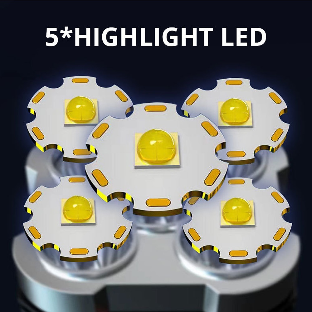 2025年 5LED 多機能明るい懐中電灯屋外ポータブル cob サイドライト作業灯 usb 充電式  コレクション – $11.99 –P5