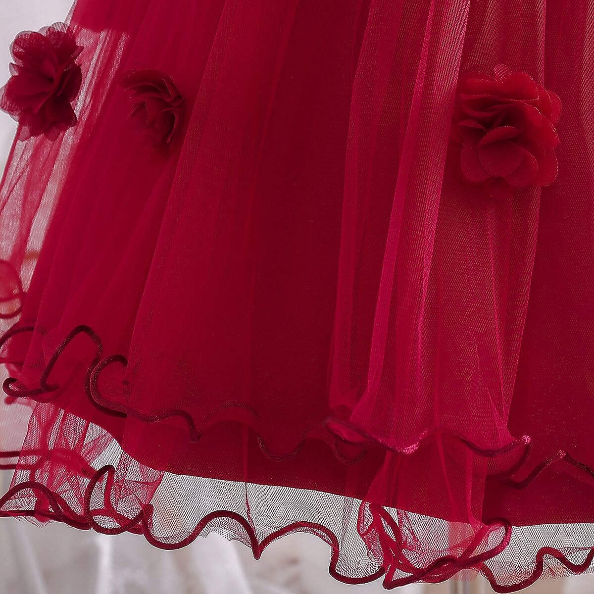 Kids Girls' Dress Party Dress Flower Long Sleeve Special Occasion Birthday Mesh Embroidered Princess Sweet Polyester Midi Party Dress Summer Spring 4-12 Years Pink Wine Green 2025 - $43.99 –P6