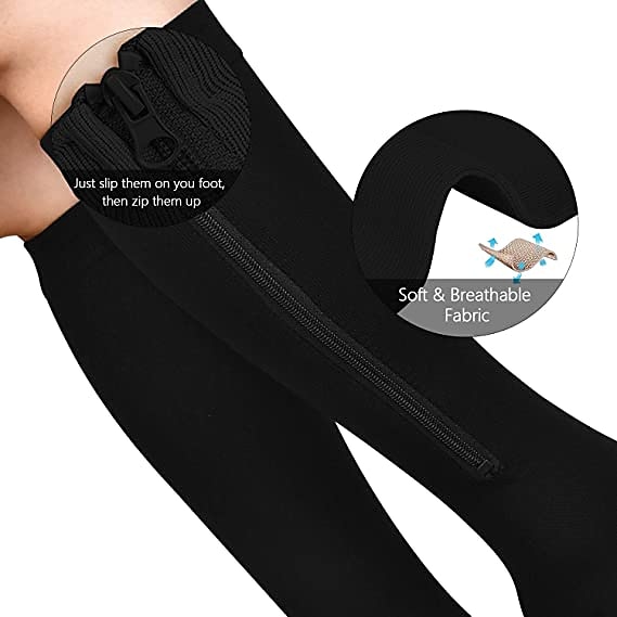 Zipper Compression Socks Open Toe Toeless Compression Socks for Women and Men(1 Pair) 2024 - $5.99 –P4