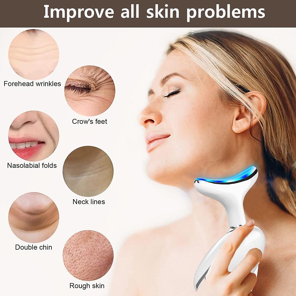 HY48 Neck Anti Wrinkle Face Lifting Beauty Device Led Photon Therapy Skin Tighten Reduce Double Chin Remove Neck Lines Valentine's Day Gift 2026 - $27.99 –P1