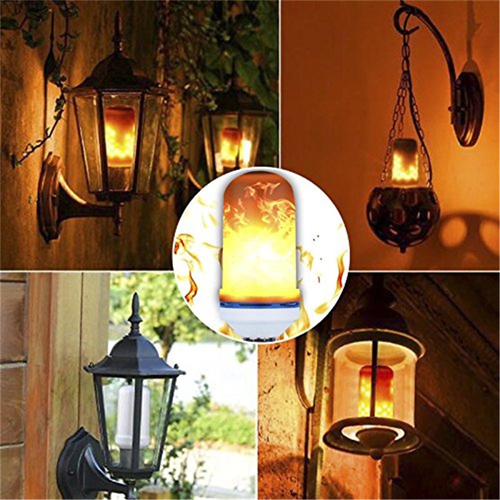 LED e27 flamme ampoule feu lampe maïs ampoule scintillement lumière LED effet de flamme dynamique 85-265v pour l'éclairage à la maison de 2025 ? $11.99 –P2