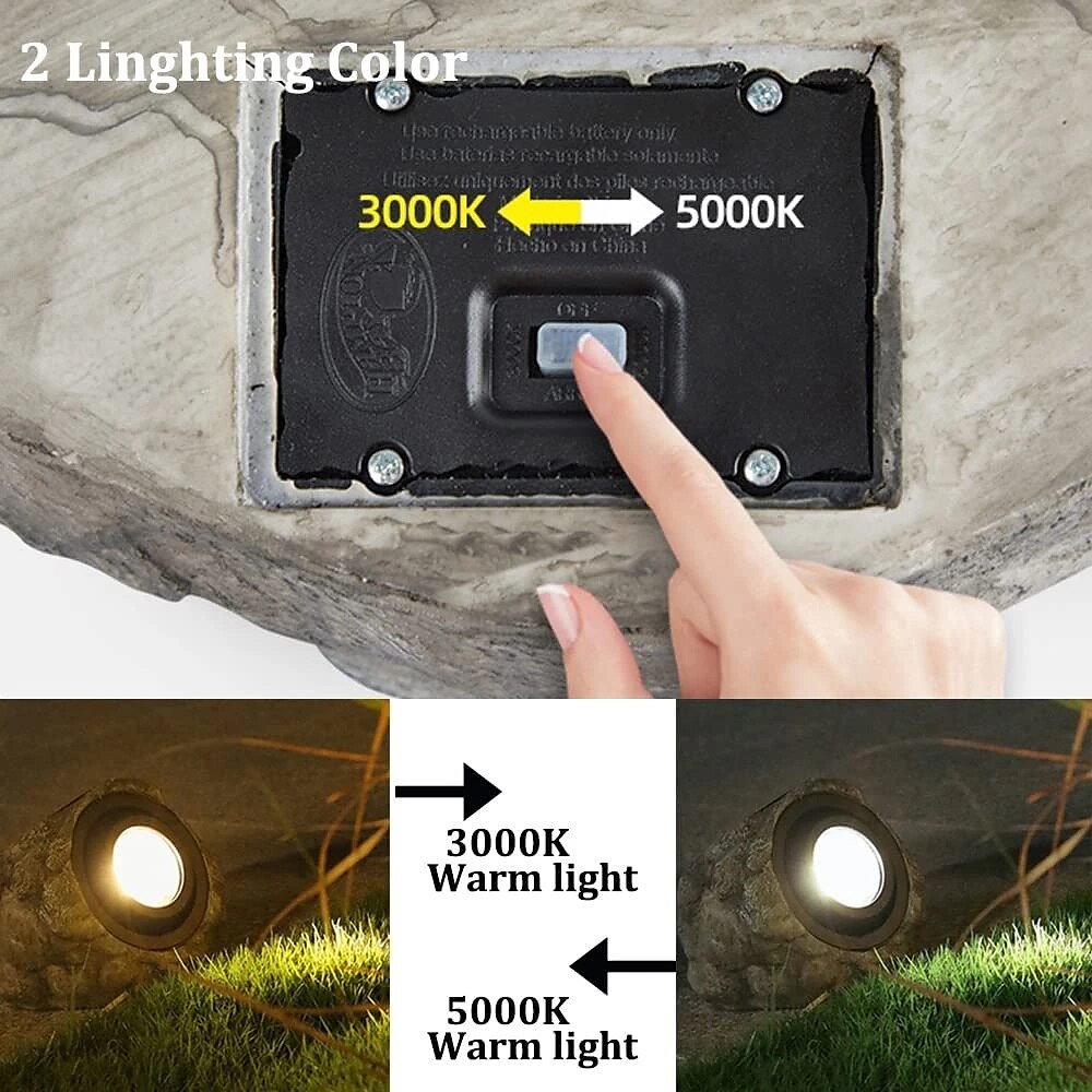 Solar Outdoor Simulation Rock Lights - Waterproof LED Pathway & Garden Spotlight, Solar Path Light for Lawn & Landscape Decor 2025 - $42.99 –P7