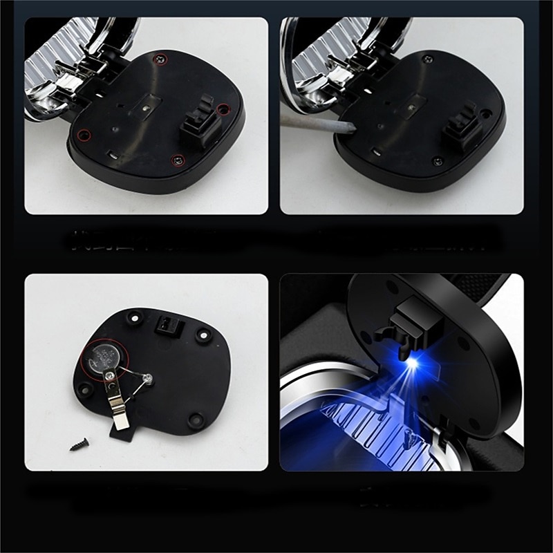 Cenicero universal para coche, taza de almacenamiento sin humo, caja retardante de cigarrillos, led brillante 2025 - $9.99 -P5