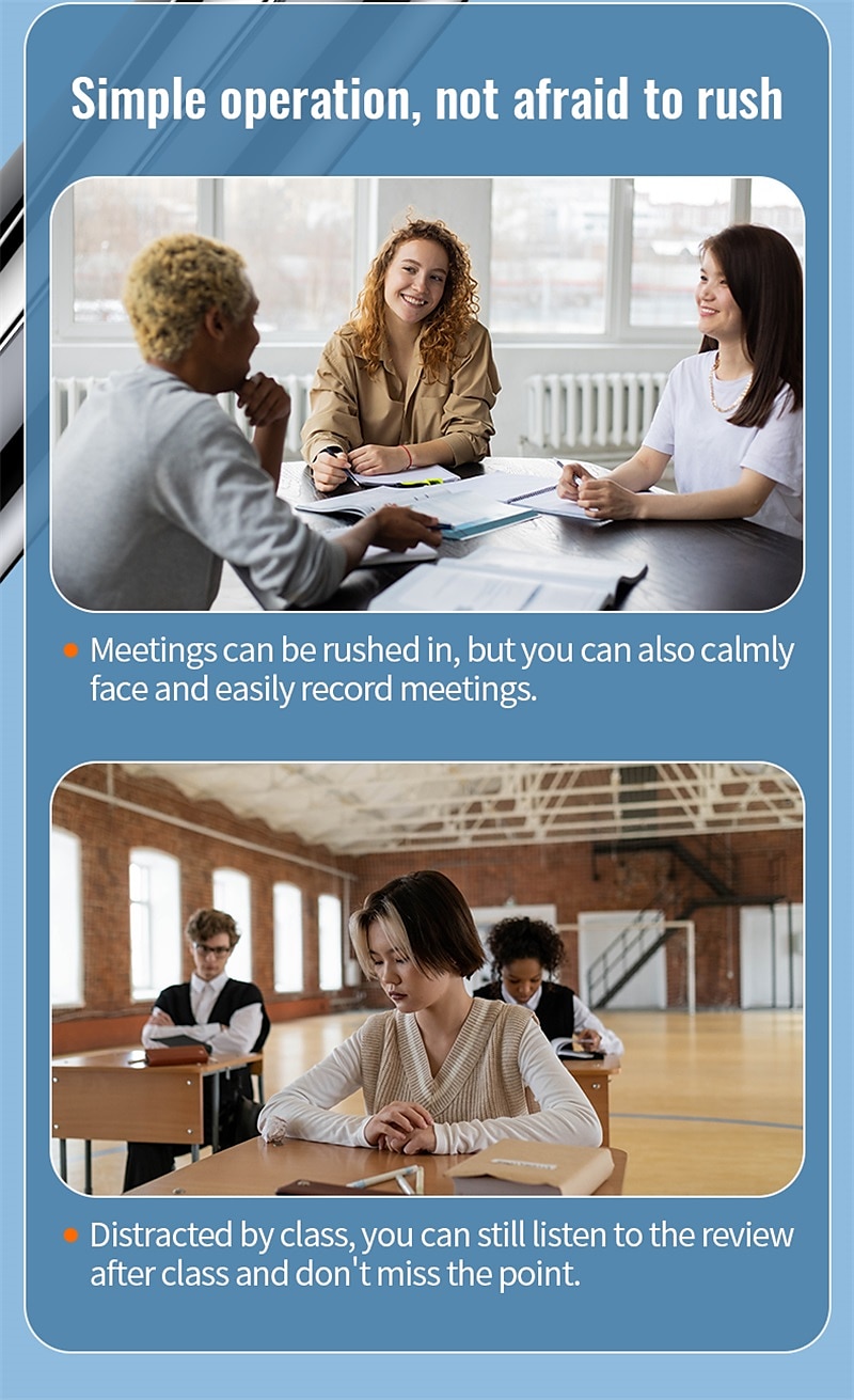 Digital Voice Recorder Q91 English Portable Digital Voice Recorder Recording Android System Voice Activated Recorder Portable MP3 Player Audio Recorder with Playback for Business Speech Meeting 2025 - $31.99 –P5