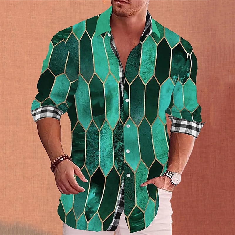 Men's Floral Shirt Aloha Shirt Long Sleeve Fashion Streetwear Designer Outdoor Casual Daily Summer Spring Fall Turndown Print Black White Red Navy Blue Light Purple 2025 - $25.99 –P6