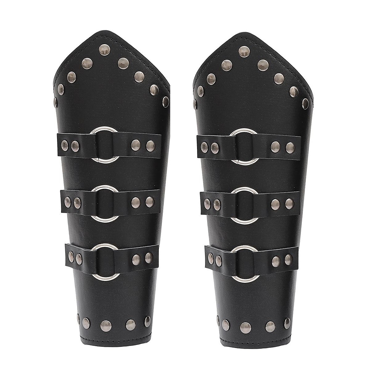 Punk & Gothic Medieval Renaissance Masquerade Wristband Ren Faire Warrior Knight Ritter Viking Drawstring Archery Men's Women's Viking Halloween Carnival Performance Stage Masquerade Adults' Bracers 2025 - $16.49 –P5