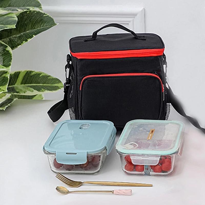 1pc Lunch Box For Men Women With Adjustable Shoulder Strap, Insulated Lunch Bag For Office School Picnic, Reusable Lunch Tote Bags For Office Work, Cooler Bag For Women Men 2025 - $18.99 –P2