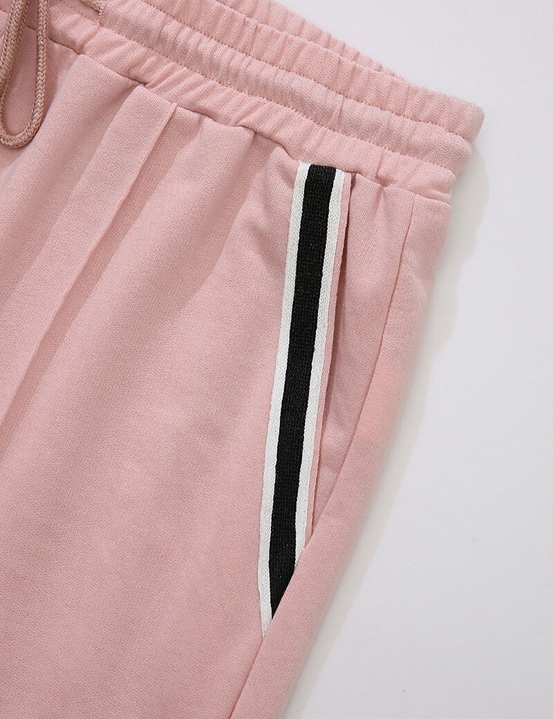Men's Tee & Drawstring Waist Shorts 2 Pieces Outfits Short Sleeves Crewneck Summer Striped Fashion Sport Casual 2 Piece Striped Trim Vacation Daily Wear Activewear Black Pink Khaki Top Tee for Men 2025 - €18.99 –P14