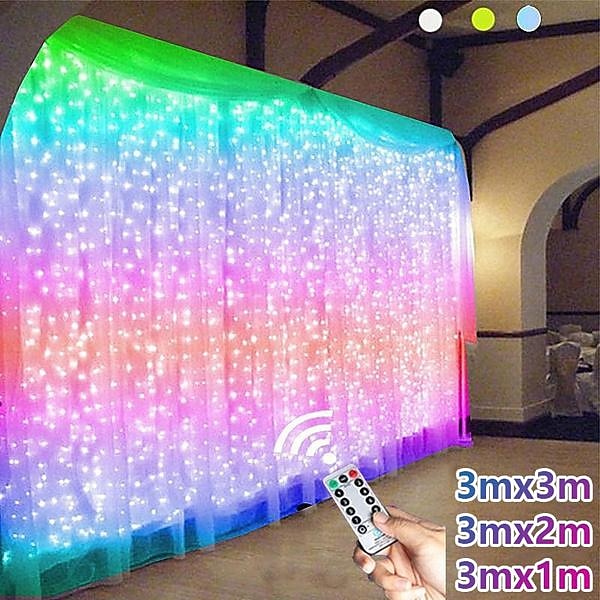 Curtain Fairy Lights String Light 8 Modes with Remote Control Christmas Party Wedding Light Decoration Lights USB Powered 2025 - $15.99 –P1