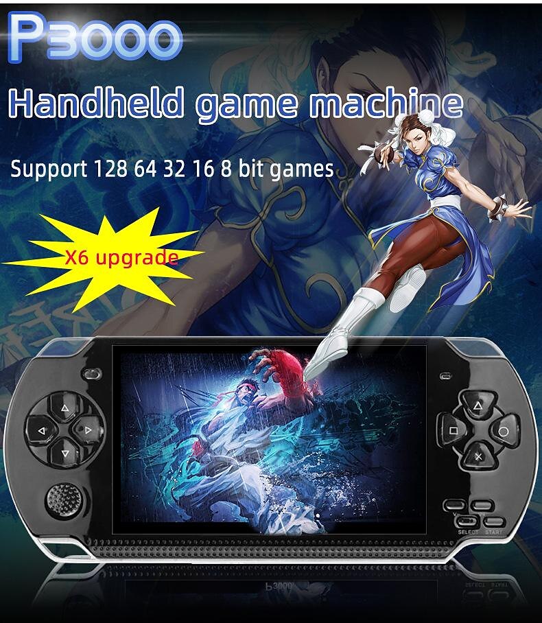 x6 versione di aggiornamento 4.3 pollici psp gioco portatile 8gb arcade nes nostalgico sup64 bit palmare lettore mp5 fabbrica del 2025 a $70.99 –P4