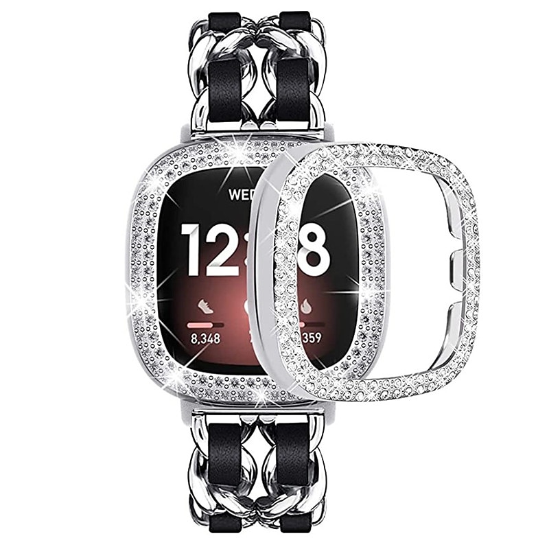 Chytré hodinky Kompatibilní s Fitbit Versa 4, Sense 2, Versa 3, Sense Fitbit Versa 2 Versa Lite Nerez Chytré hodinky Popruh s Casem Kovová spona Nárazuvzdorné Sportovní značka Výměna, nahrazení 2025 - $26.99 –P8