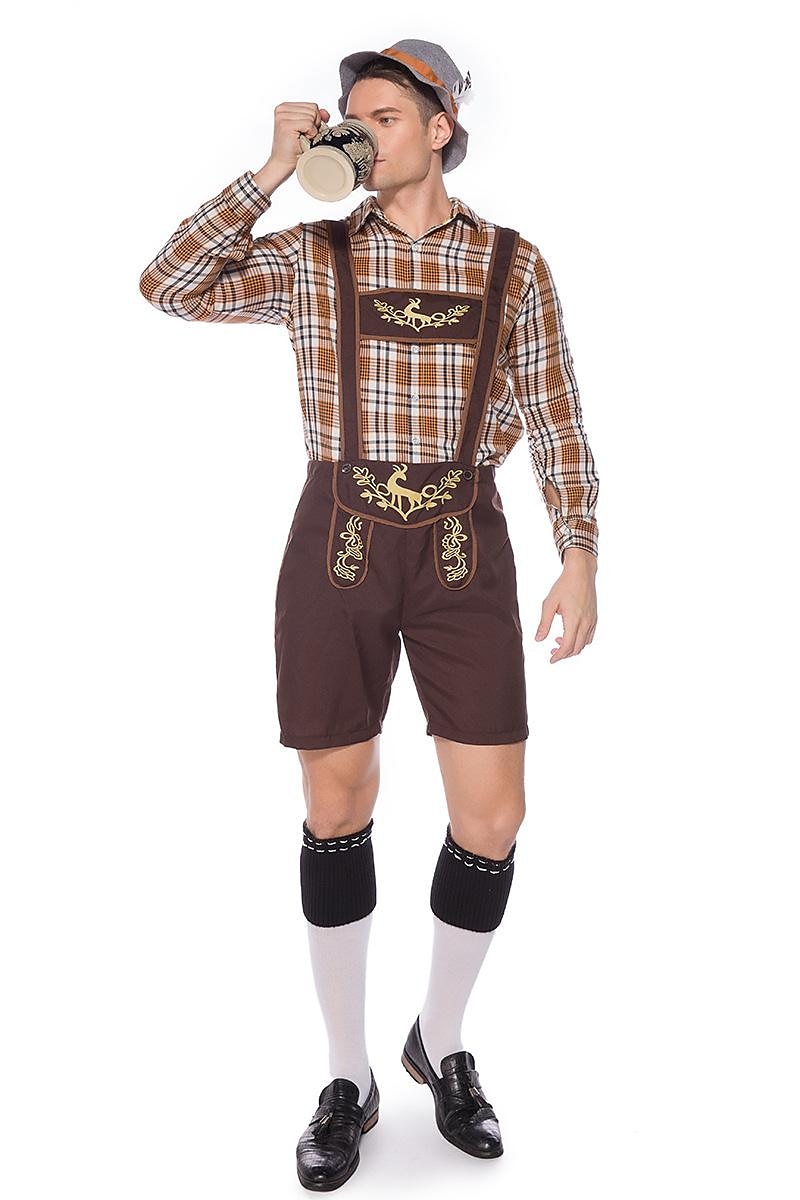 Oktoberfest Pusero / hame nahkahousuista baijerilainen Saksa München Niityt Miesten Perinteinen tyyli kangas Pusero Shortsit Hattu 2025 - $52.99 –P6