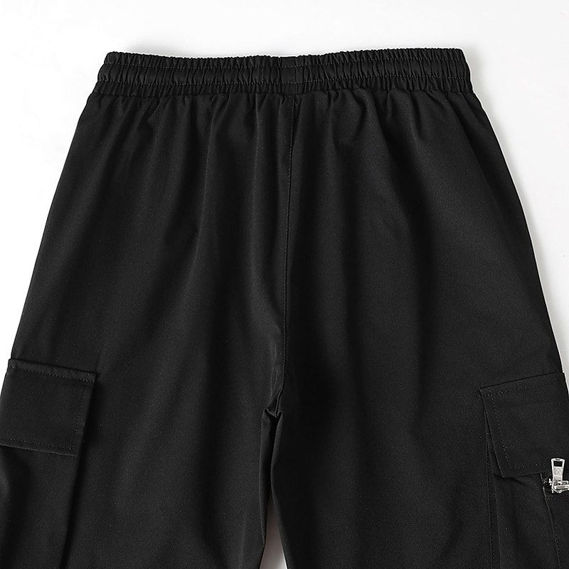 Męskie Spodnie cargo Kieszeń na zamek Równina Komfort Oddychający Na zewnątrz Codzienny Wyjściowe Moda Codzienny Czarny Khaki 2025 - $25.99 –P6
