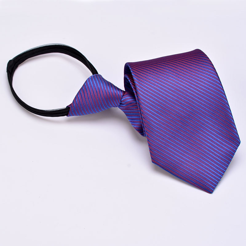 Homme Cravates Zip cravate Hommes Cravates Cravate à glissière Ajustable Noeud Pois Plein Rayé Mariage Fête d'anniversaire de 2025 ? $8.99 –P4