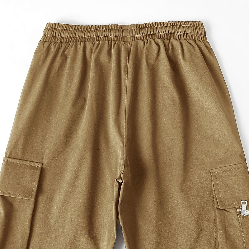 Męskie Spodnie cargo Kieszeń na zamek Równina Komfort Oddychający Na zewnątrz Codzienny Wyjściowe Moda Codzienny Czarny Khaki 2025 - $25.99 –P12