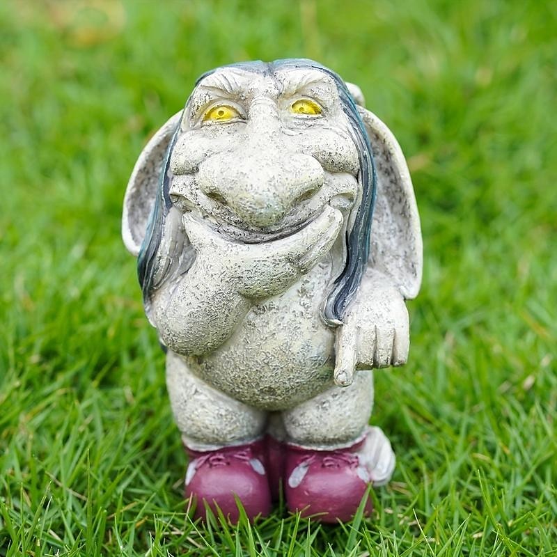 Reflexionando sobre Sylvester, estatua de resina enana de pensamiento feo, adornos para patio al aire libre, decoración de jardín, escultura de troll de césped cínico 2025 - $16.49 –P7
