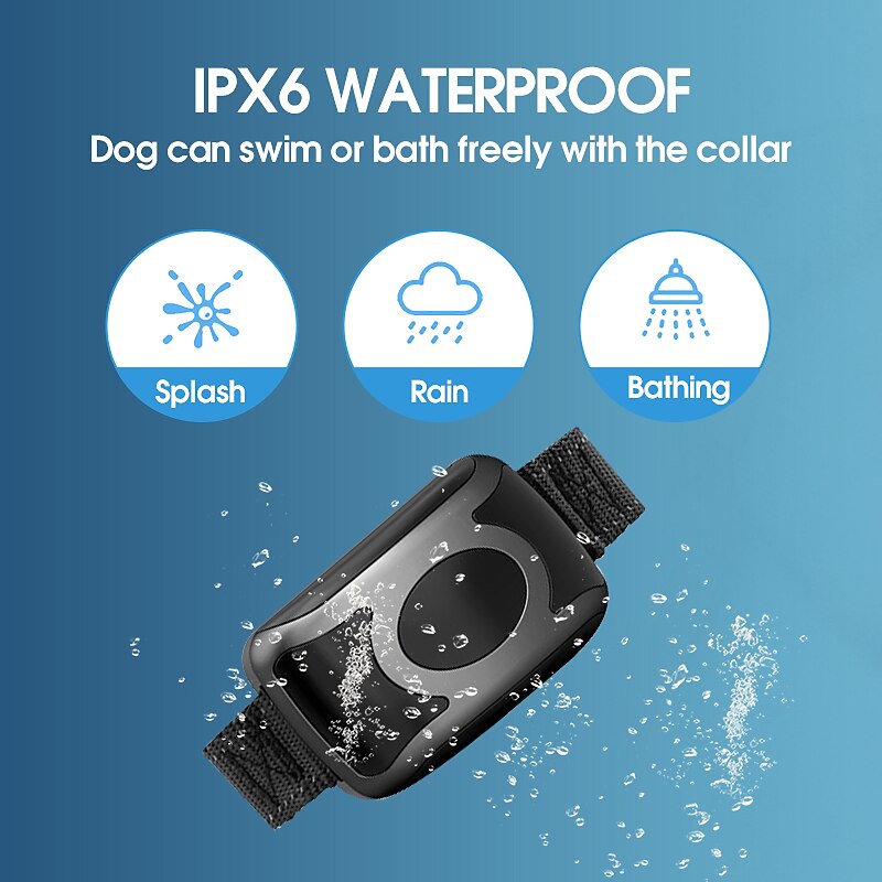 addestramento del cane collare antiabbaio collare antiurto lunghezza regolabile suono telecomandato cane elettrico cane portata 500m impermeabile custodia automatica inclusa regolabile flessibile resina di sicurezza nylon abs+pc del 2025 a GBP £46 –P3