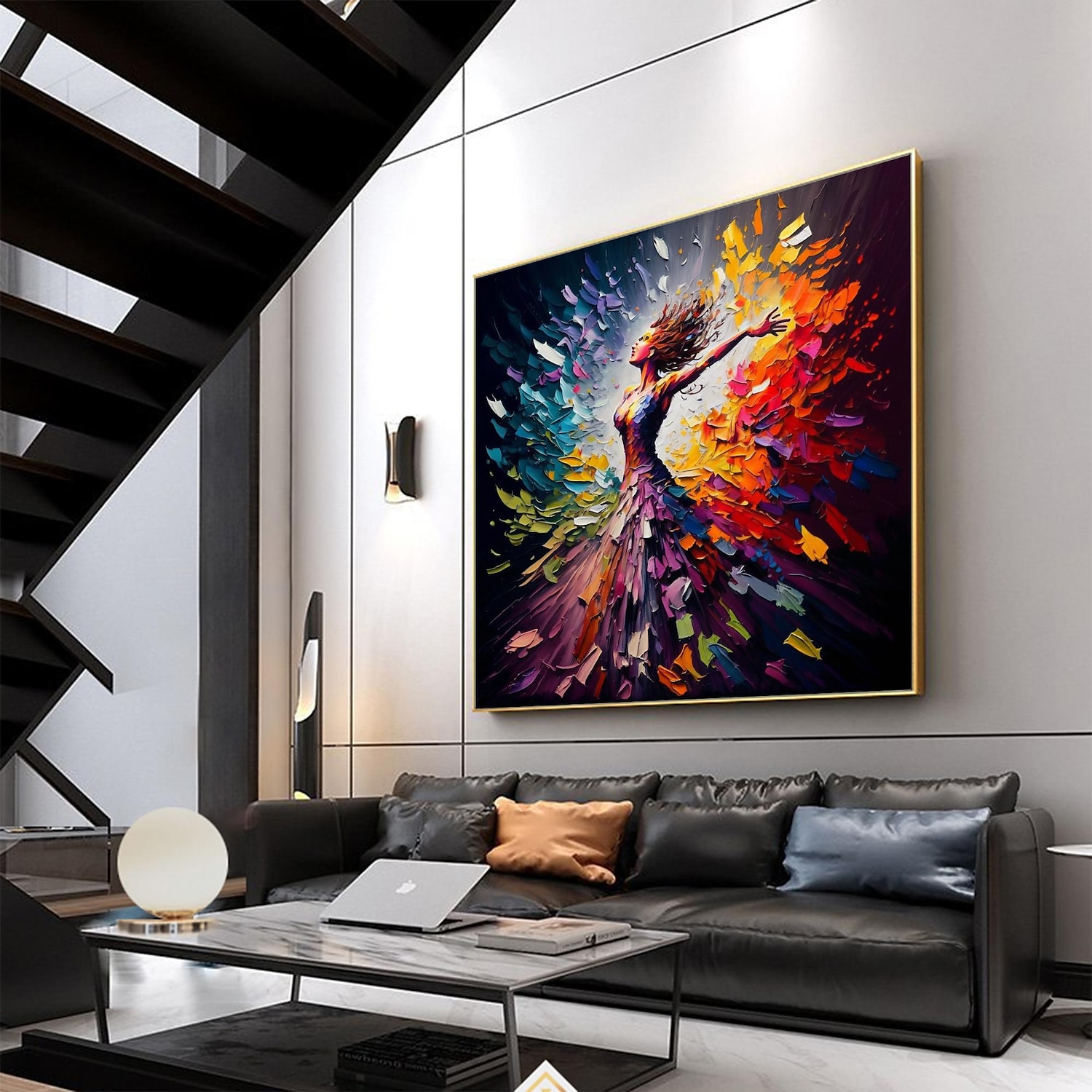 Handmade Oil Painting Canvas Wall Art Decor Original Dancing girl ...