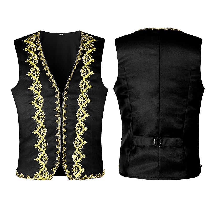 Vintage Steampunk 17° secolo Mascherata Gilet Abbigliamento esterno Principe Jacquard Jacquard Costume Per uomo Halloween Carnevale Mascherata Festa / Sera Carnevale di Venezia Adulti Gilet del 2026 a $27.99 –P3