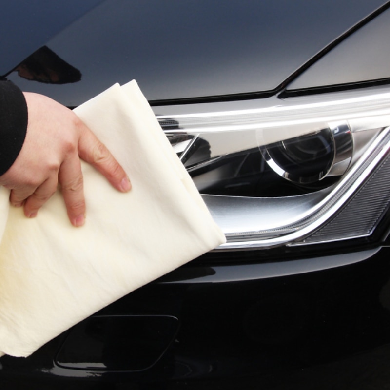 Toalhas de lavagem de carro de couro de camurça natural Super absorvente, pano de limpeza de janela de carro, secagem rápida, toalha de lavagem de carro de 2025 por $12.99 –P1