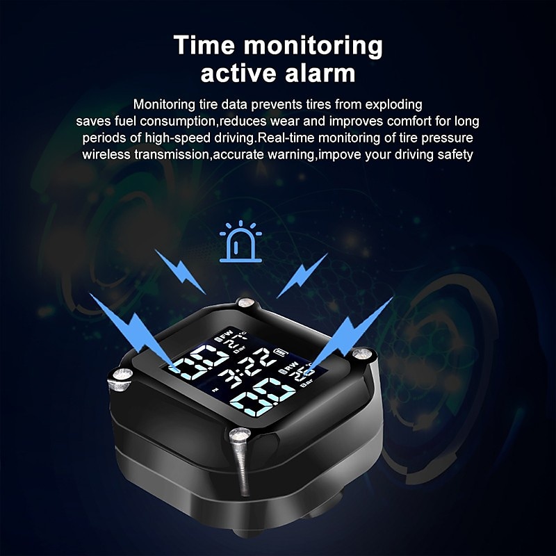 motorfiets tpms motor bandenspanning bandentemperatuurbewaking alarmsysteem met 2 externe sensoren 2025 - $49.99 –P8
