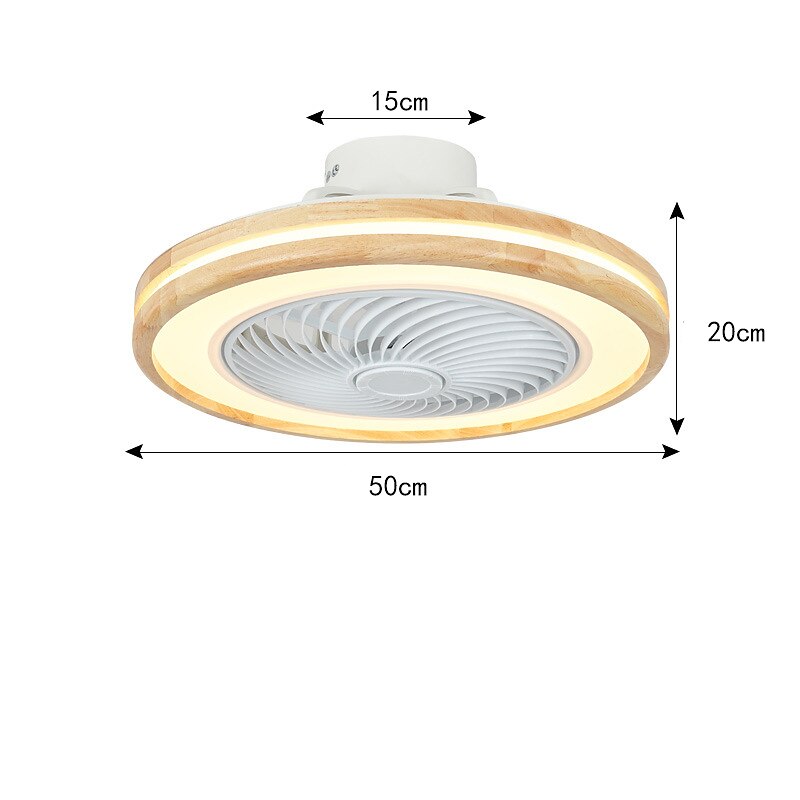 LED Ceiling Fans with lights Dimmable with Remote Contral 20" Flush Mount Ceiling Lamp Acrylic Lampshade Chandelier Bedroom Living Room 110-240V 2025 - SGD S$355.94 –P1