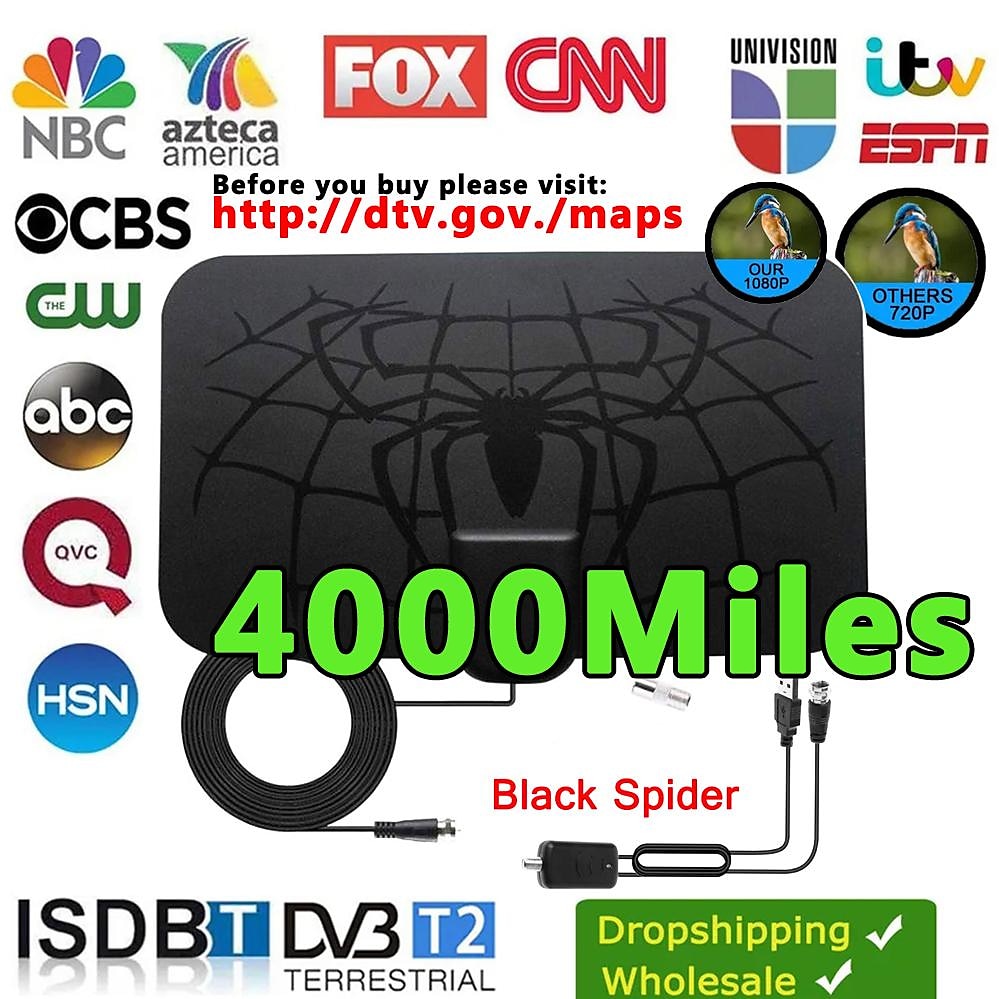 8K 4K Digital TV Antenna For Global TV Receiver DVB T2 Signal Amplifier Booster For Smart tv RV outdoor Car antenna Free Channel 2025 - $27.99 –P1
