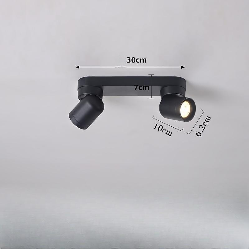 2025年 LED スマートシーリングスポットライト、コントロールパネル付き 30 センチメートル/50 センチメートル 2/3 ヘッド指向性天井マウント照明器具、調整可能な表面実装スポットライト、廊下ギャラリーショップラウンド天井スポットライト固定トラック照明  コレクション – $172.99 –P4