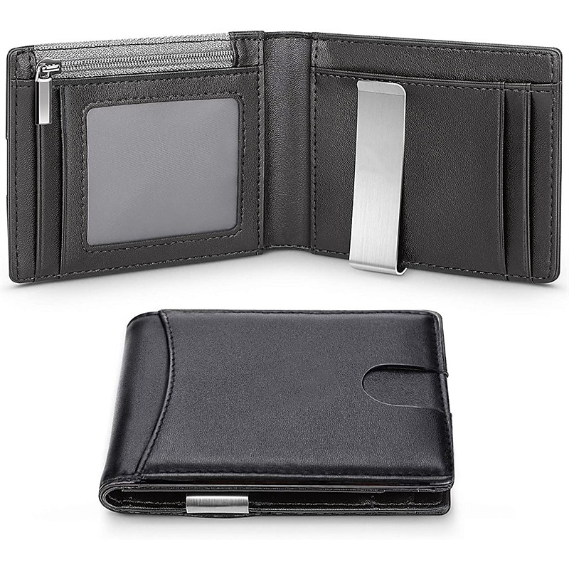 Πορτοφόλι RFID Blocking Ανδρών Λεπτό Πορτοφόλι Με Κλιπ Χρημάτων RFID Blocking Bifold Μινιμαλιστική Θήκη Καρτών Πιστωτικών Για Άνδρες 2025 - $14.99 –P6