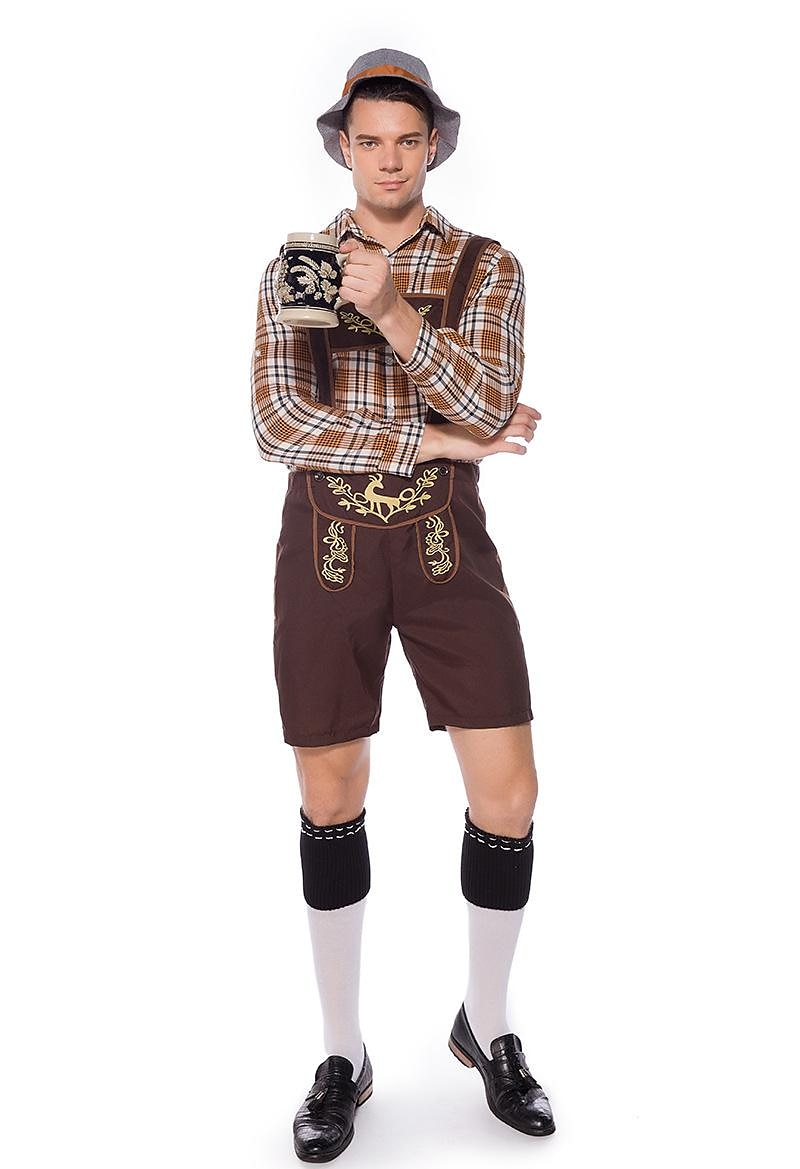 Oktoberfest Pusero / hame nahkahousuista baijerilainen Saksa München Niityt Miesten Perinteinen tyyli kangas Pusero Shortsit Hattu 2025 - $52.99 –P7