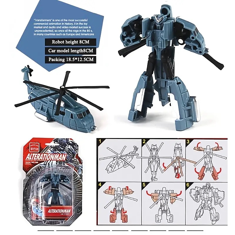 Transformation Toy Robot Mini Big Car Small Full Set Model Assembly Suit Boy Toy 2025 - $31.99 –P5