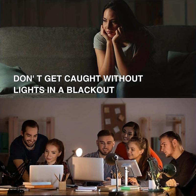 επαναφορτιζόμενη λάμπα led έκτακτης ανάγκης με γάντζο παραμονής ανάβει σε περίπτωση διακοπής ρεύματος λαμπτήρες led e27 για πεζοπορία στο σπίτι 2025 - $8.49 –P3