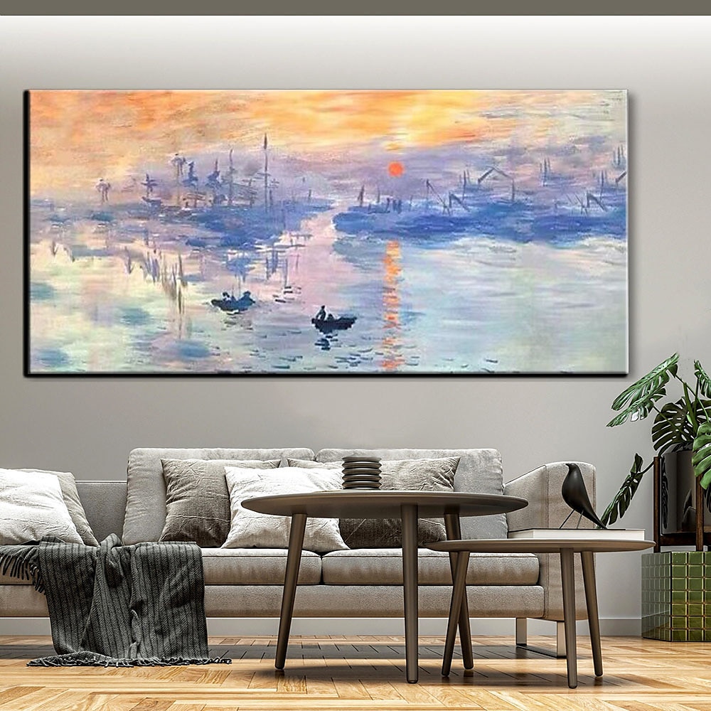 Pure Hand painted Sunset Sea Sky Ocean Beach Landscape Colorful Abstract Wall Art Extra Large Panoramic Oil Painting On Canvas 2025 - $83.99 –P3