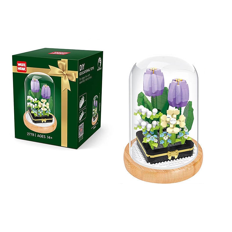 Blocos de construção para presentes do dia das mulheres, crie lindos buquês de flores com este kit de construção de flores de 1 peça - perfeito para adultos&amp; crianças! presentes de dia das mães de 2025 por $35.99 –P7
