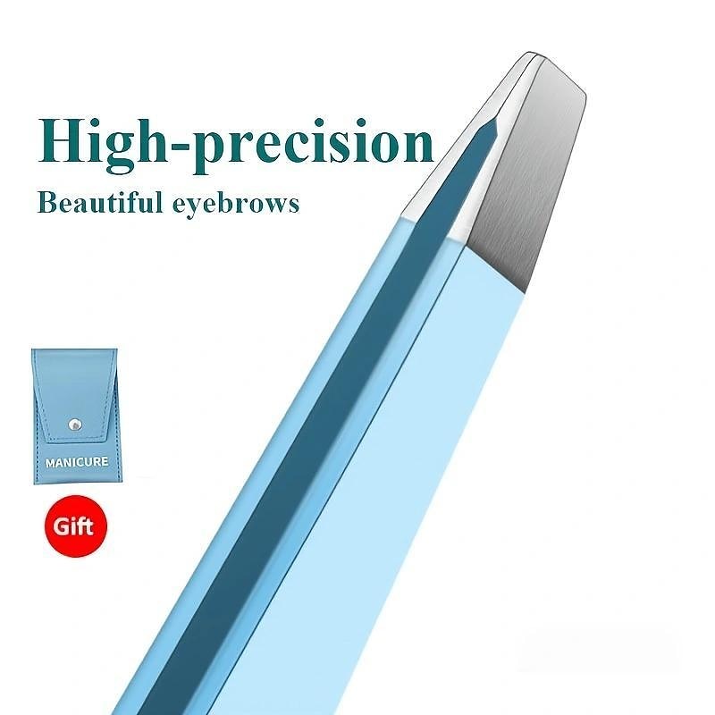 4pcs pince à épiler de précision professionnelle inclinée et à pointe pointue ensemble d'outils de plumeuse de sourcils pour les poils incarnés, pince à épiler avec cuir de 2025 ? $9.49 –P5