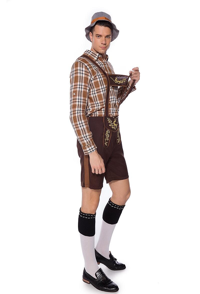 Oktoberfest Pusero / hame nahkahousuista baijerilainen Saksa München Niityt Miesten Perinteinen tyyli kangas Pusero Shortsit Hattu 2025 - $52.99 –P3