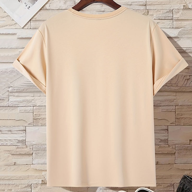 Homens Letra Estampas Abstratas Camiseta Camisetas gráficas Algodão Manga Curta Gráfico Camisa Preto Branco Azul Camiseta confortável Ao ar livre Rua Roupas de estilistas de 2025 por $15.99 –P6