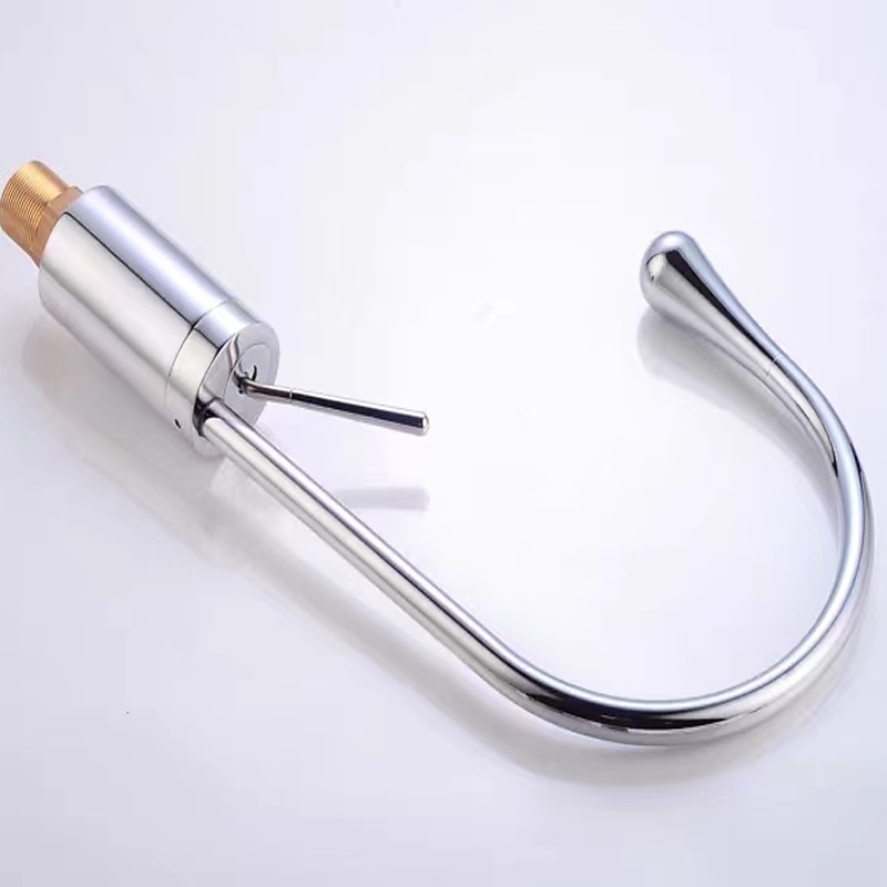 2026年 バスルームのシンクの蛇口 - 回転可 / クラシック / センターセットタイプ 電気メッキ / 塗装仕上げ デッキマウント シングルハンドルつの穴Bath Taps  コレクション – $129.99 –P12