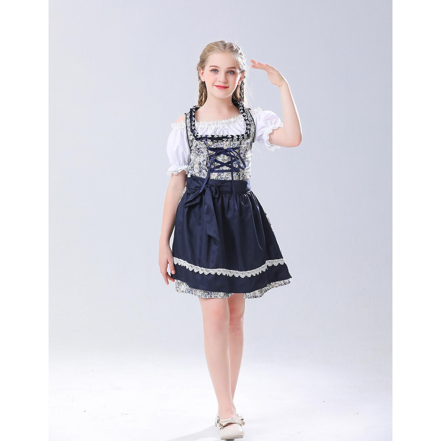 Halloween Oktoberfest Rochii Dirndl Trachtenkleader bavareză Servitoare Germană Munchen Rochie de costum tradițional Pajiști Pentru femei Fete Pânză în stil tradițional Bluză Rochie Șorț 2025 - $47.99 –P4