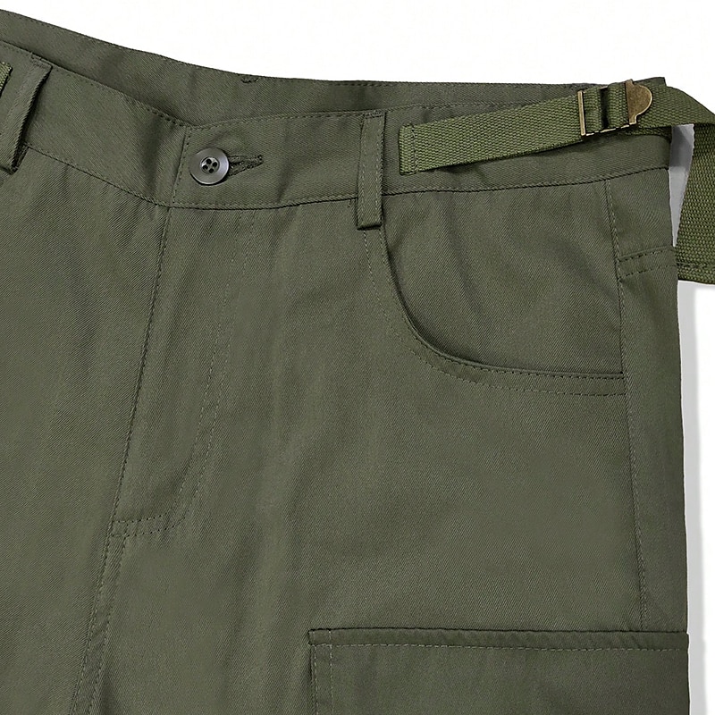 Men's Cargo Pants Cargo Trousers Flap Pocket Plain Comfort Breathable Outdoor Daily Going out Fashion Casual Army Green 2025 - $37.99 –P7