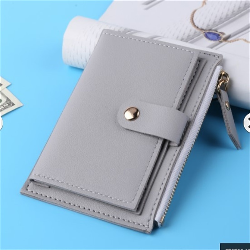 Femmes Portefeuille Porte-Cartes de Crédit faux cuir Quotidien Fête Fermeture éclair Grande capacité Imperméable Léger Couleur Unie Noir Rose Claire Rouge clair de 2026 ? $9.99 –P14