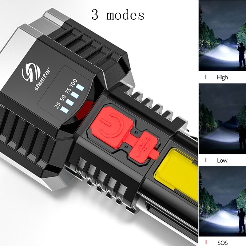 2025年 ハイパワー 7 LED 懐中電灯トーチ穂軸サイドライトライト屋外照明 USB 充電式防水作業灯強力な集魚灯 コレクション – $17.99 –P3