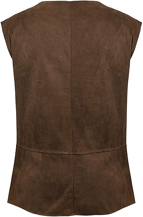 Retrò Vintage Punk & Gotico Medievale Costume Cosplay Gilet Gilet in camoscio Vampiro Pirata Cavaliere Coulisse Costume Per uomo Per donna Unisex Celtico Costumi da pirata Fantasia Halloween del 2025 a $28.99 –P3