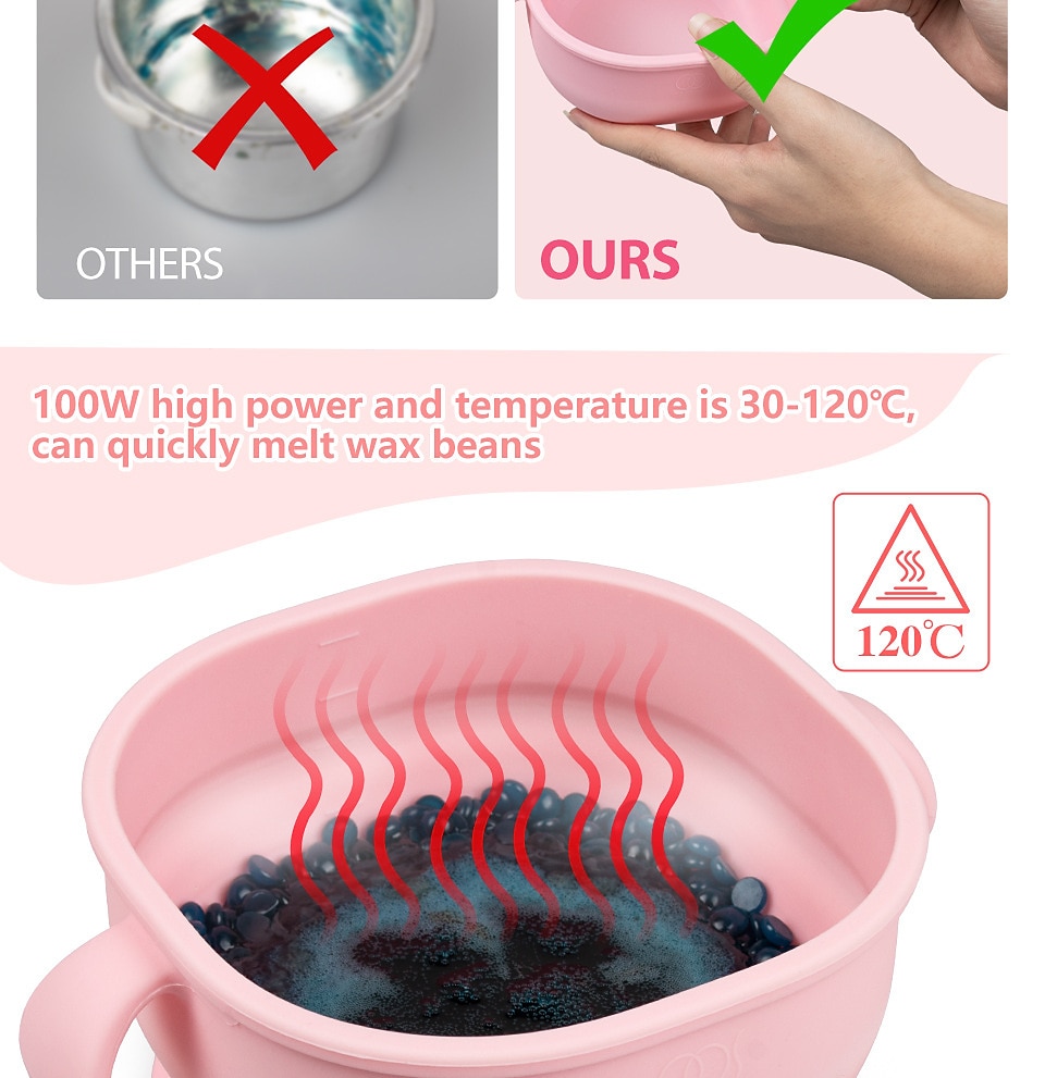 Silicone Portable Wax Hair Removal Machine Wax Heater Depilatory High Temperature Resistant 2025 - $25.99 –P6