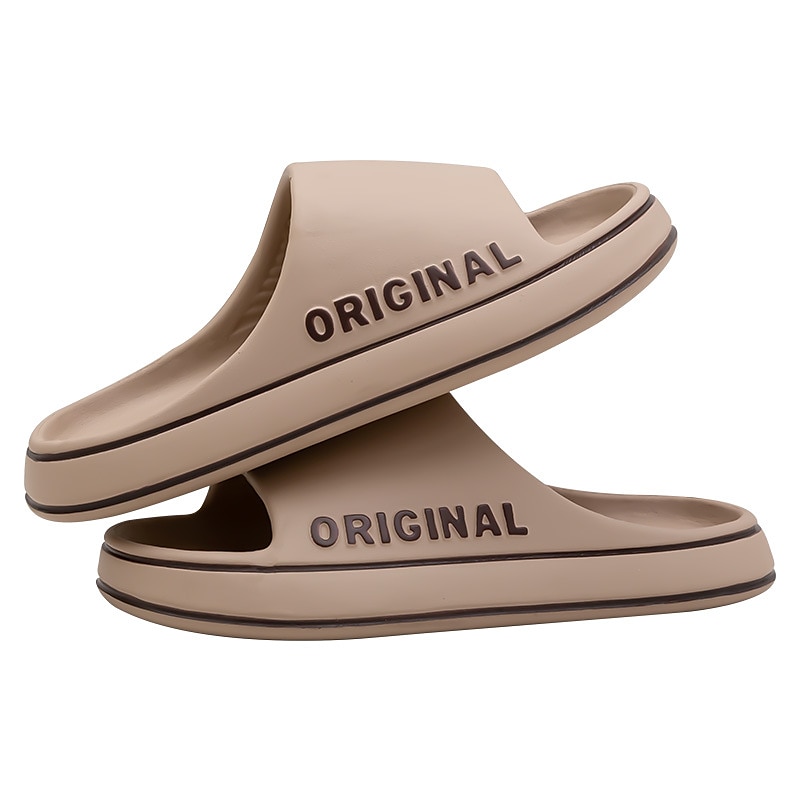 Men's Slippers Slippers Vintage Casual Beach Home Daily Beach Walking Shoes EVA Breathable Sand color Black White Summer Spring 2023 - US $15.85 –P5