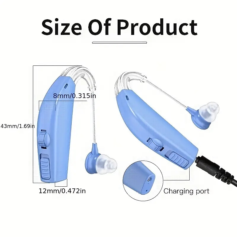 Mini Rechargeable Hearing Aid Digital Bte Hearing Aids Adjustable Tone Sound Amplifier Portable Deaf Elderly Digital Hearing Aid 2025 - $73.99 –P3