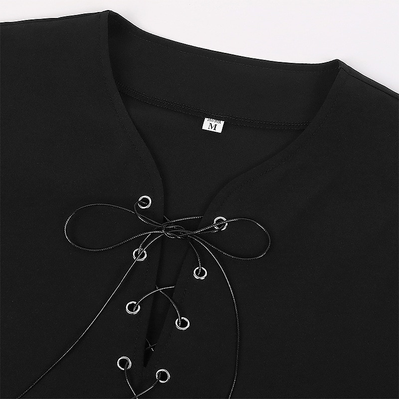 Retrò Vintage Punk & Gotico Medievale Blusa / Camicia Mascherata Tunica Fiera del Ren Cavaliere Vichingo Crociato Con Volant Blocco di colori Per uomo Celtico Costumi da pirata Carnevale Mascherata del 2025 a $38.99 –P6