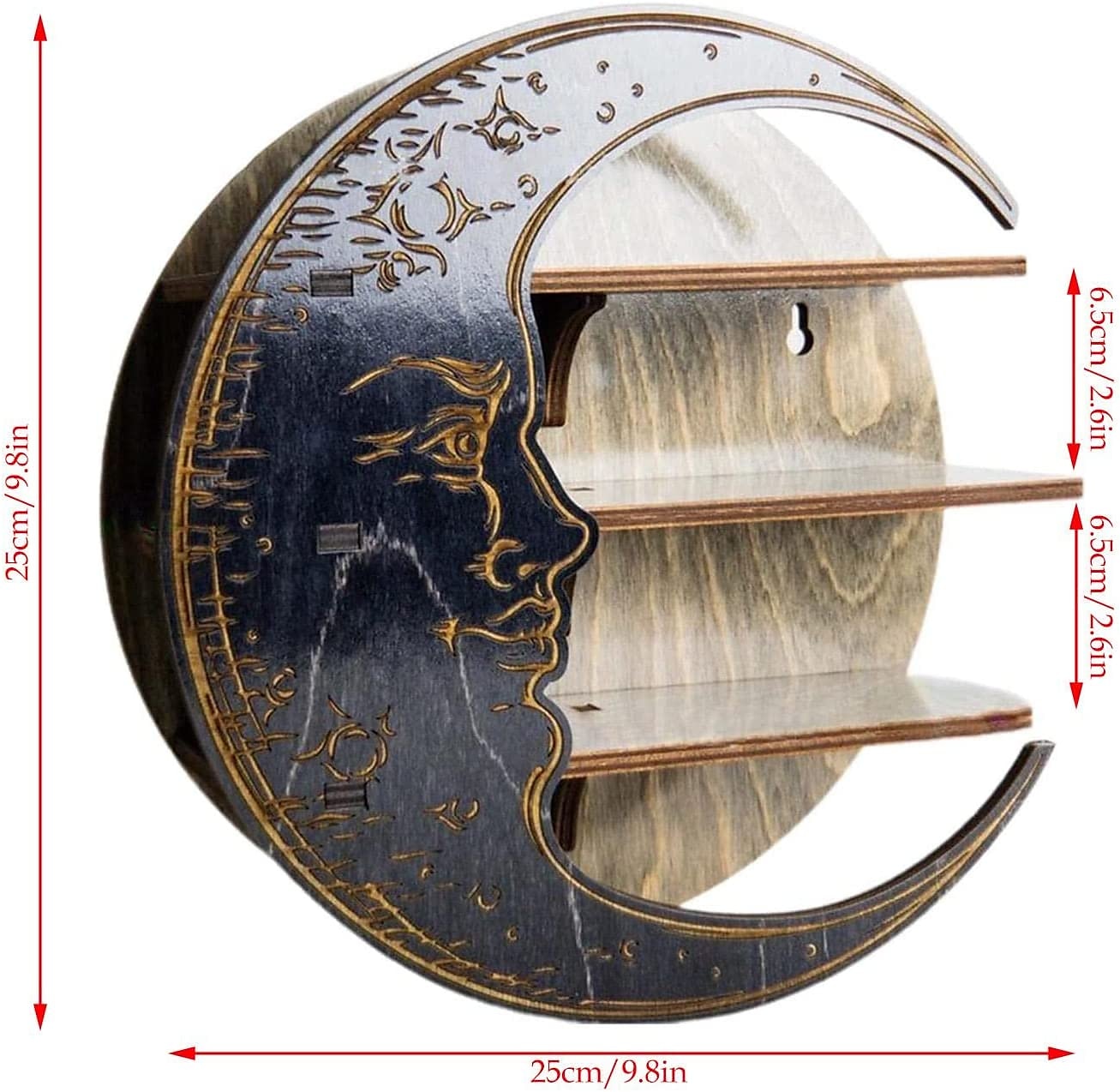 Wooden Moon Shelf for Crystals, Floating Shelves Made of Wood, Display Shelf for Essential Oil, Crescent Moon Floating Shelves, Rustic Storage Shelf for Living Room, Bedroom, Bathroom 2025 - $35.99 –P4