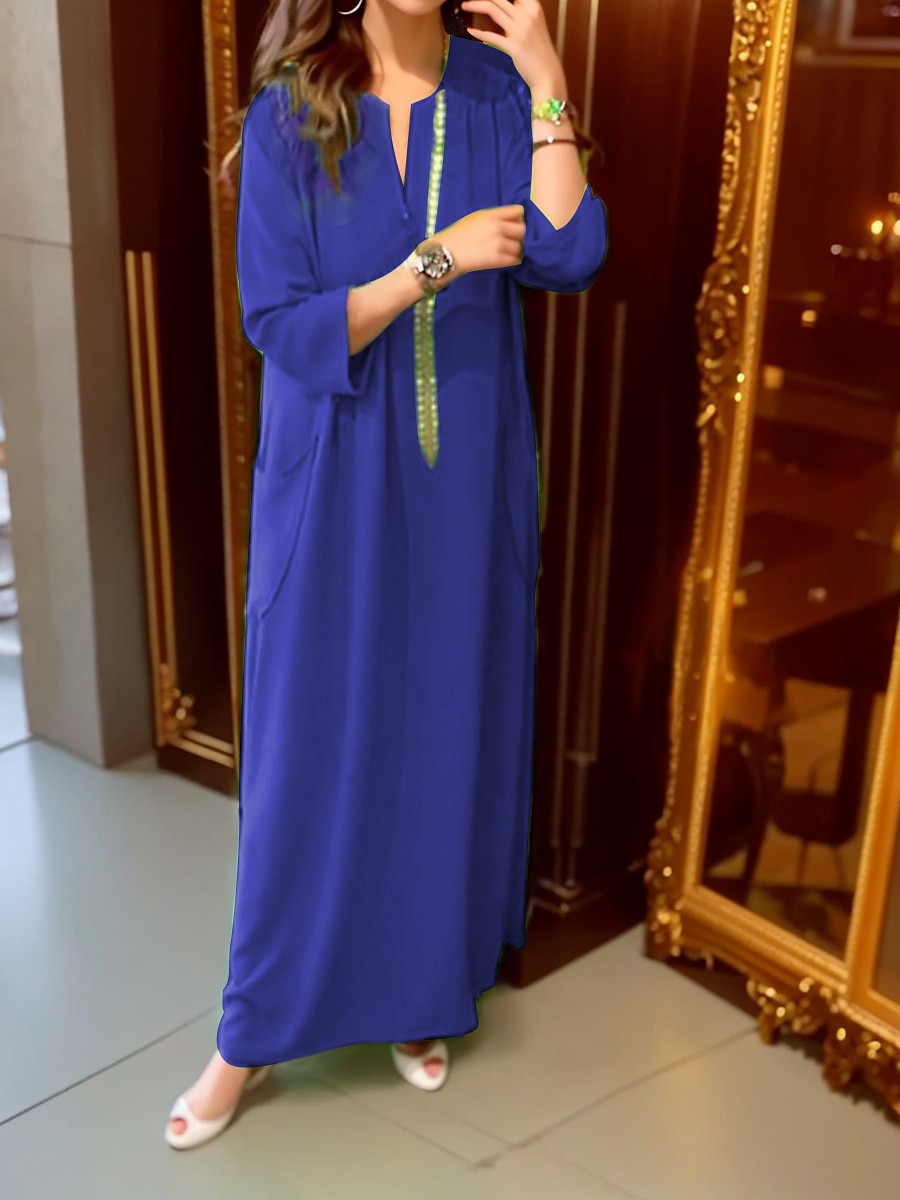 Pentru femei Rochie Maxi lungă Rochie Lunga Rochie Maxi Rochie casual Rochie imprimata Rochie de primăvară De Bază Clasic Modern În aer liber Vacanță Zilnic Potrivire Largă Frunză Simplu Lungime 2025 - $28.99 –P2
